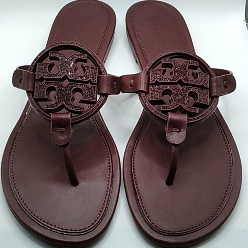 Tory Burch metal Miller embellished sandal NEW